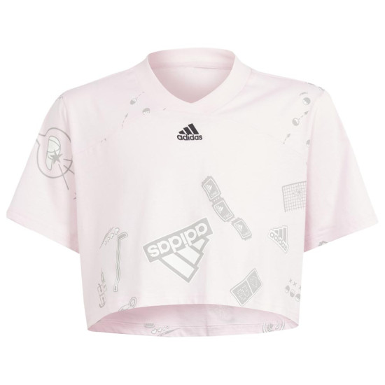 Adidas Παιδική κοντομάνικη μπλούζα Brand Love Crop Tee
